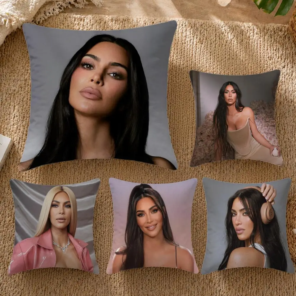 

Cozy KKKim Kardashianed 4Pcs set Soft Cushion Cover Cushion Cover Pillowcase Decorative Sofa Bed Home Decor 50x50 45x45 40x40