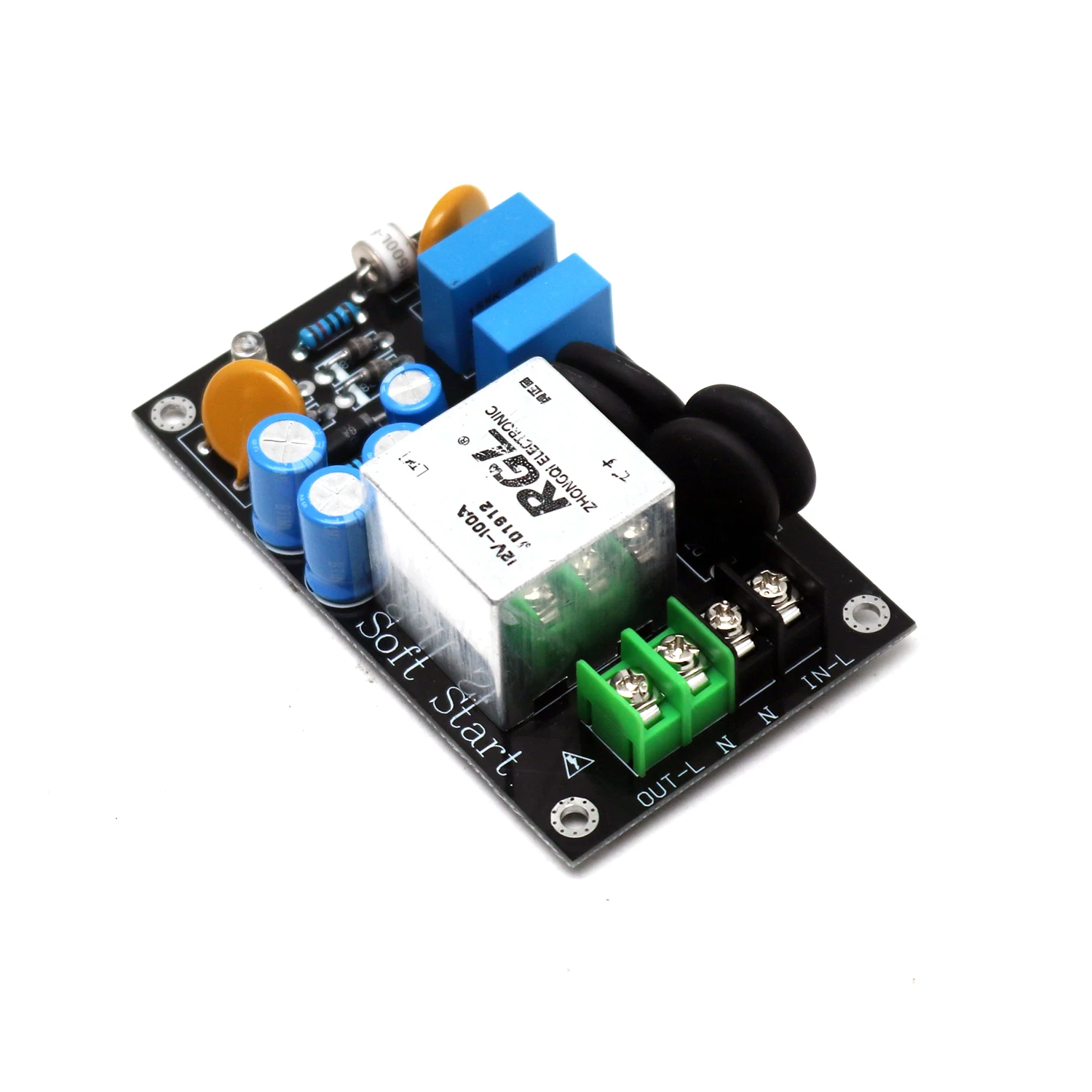 2000W AC 110V 220V Power Supply Soft Starting Board For 1969 Audio Amplifier Starter High Current 100A Relay Thunder Protection