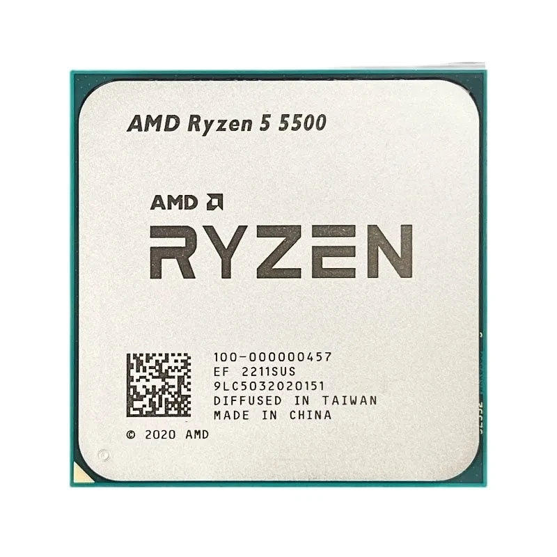 AMD Ryzen 5 5500 R5 5500 3.6 GHz 6-Core 12-Thread CPU Processor 7NM L3=16M 100-000000457 Socket AM4 New but Without Cooler