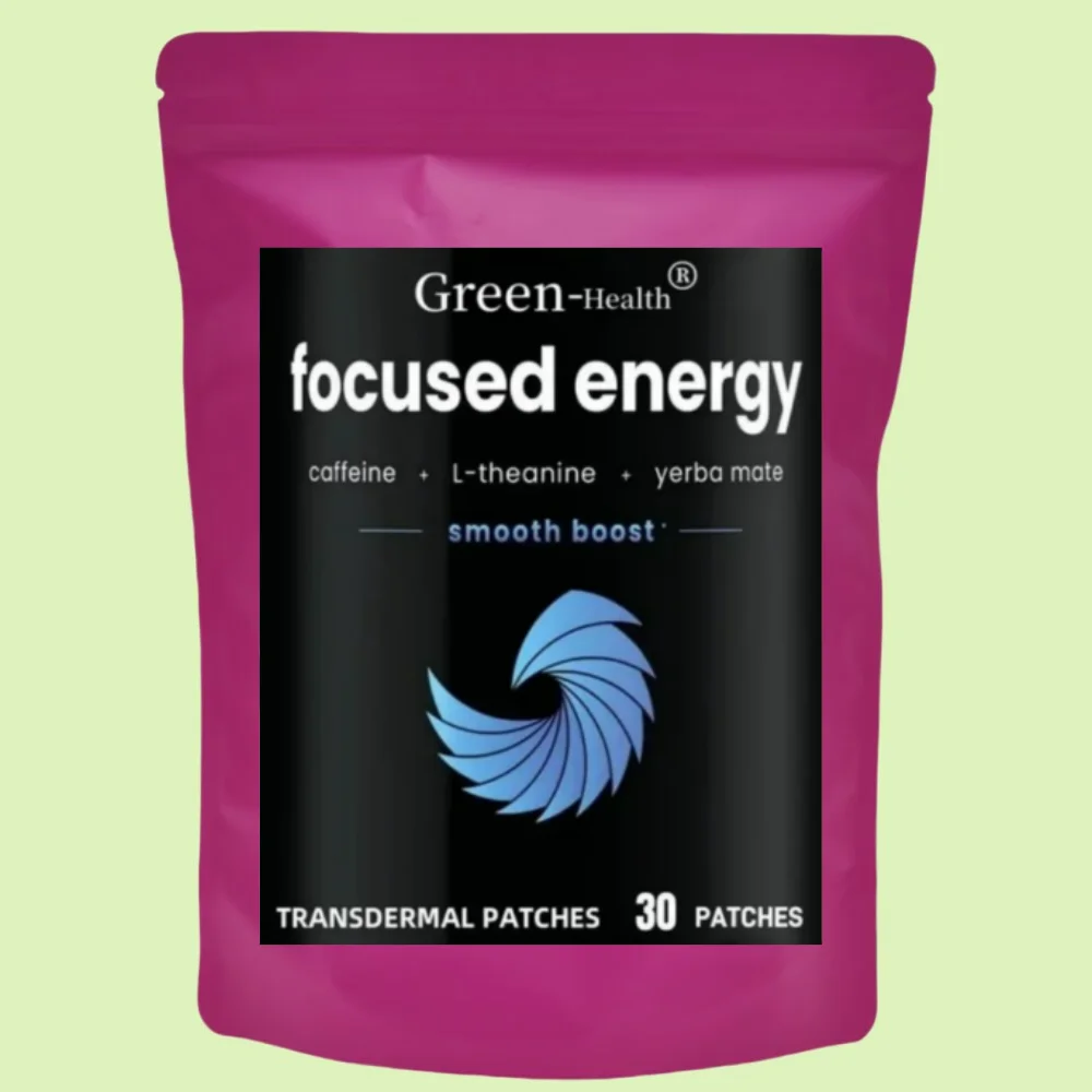 30 Patches Transdermal Focused Energy Patch with L-Theanine - Natural Focus And Performance Brain Booster for Cognitive Enhancem