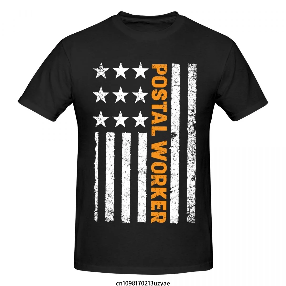 

Postal Worker Us Flag T Shirt Men Fashion T-shirt Cotton Tshirt Tops Tees Short Sleeve
