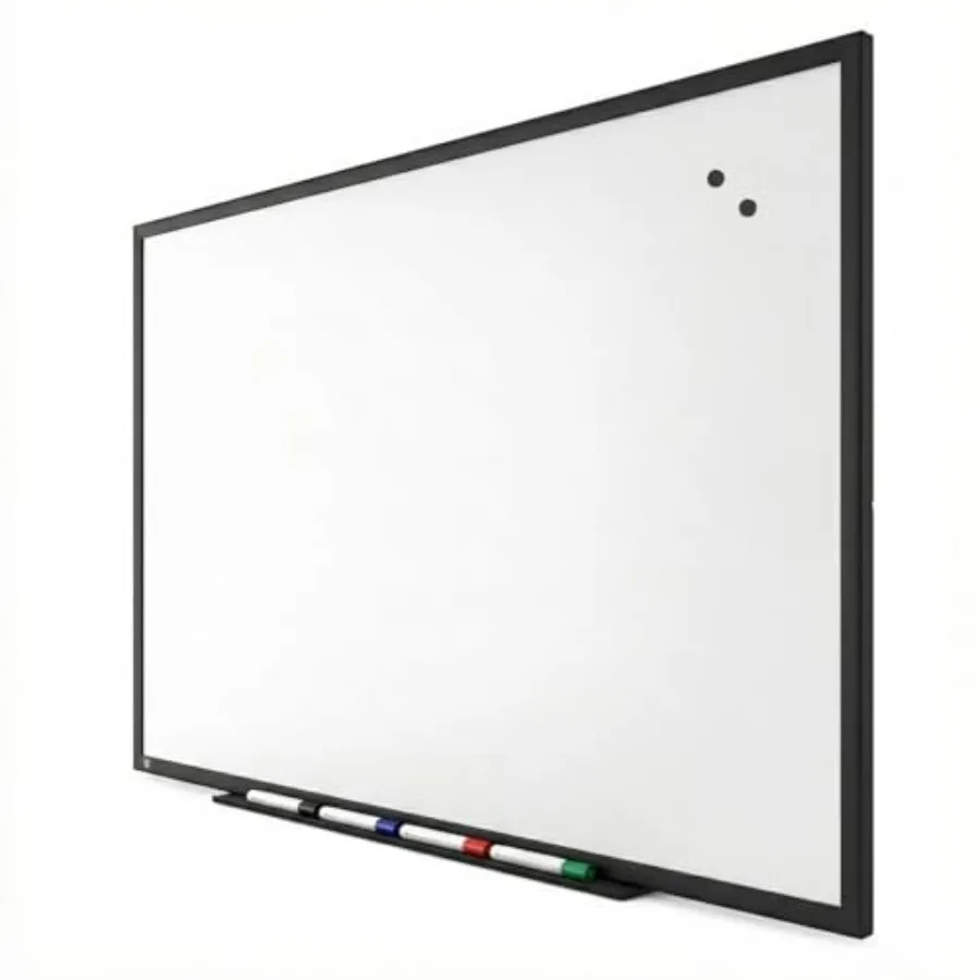 

Магнитная фарфоровая доска для записей с черной рамкой, 3 фута x 4 фута, 4 разноцветных маркера в комплекте