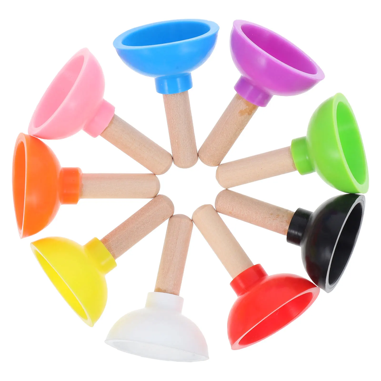 9 Pcs Props Dollhouse Bathroom Accessories Mini Toilet Toy Plastic Colorful Plunger Decorative Magician Toys