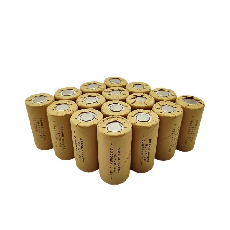 New 1.2V 2200mAh 10C Ni CD Ni MH SC rechargeable battery, replace electric screwdriver and electric tool nickel cadmium battery