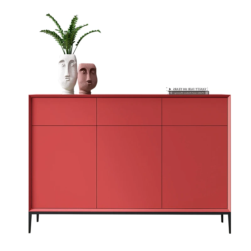 

Painted shoe cabinet Italian minimalist entry solid wood household door integrated modern minimalist cabinet with drawers for st