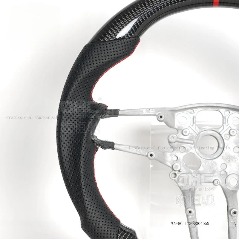 Hot 19-22 models of for 911, Panamera, Macan, Taycan modified flat-bottom carbon fiber car steering wheel