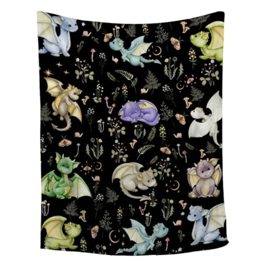 

Подарочное одеяло с драконом для женщин, мужчин, девочек и мальчиков — мягкая фланель цвета дракона — 60 x 80 дюймов для взрослых