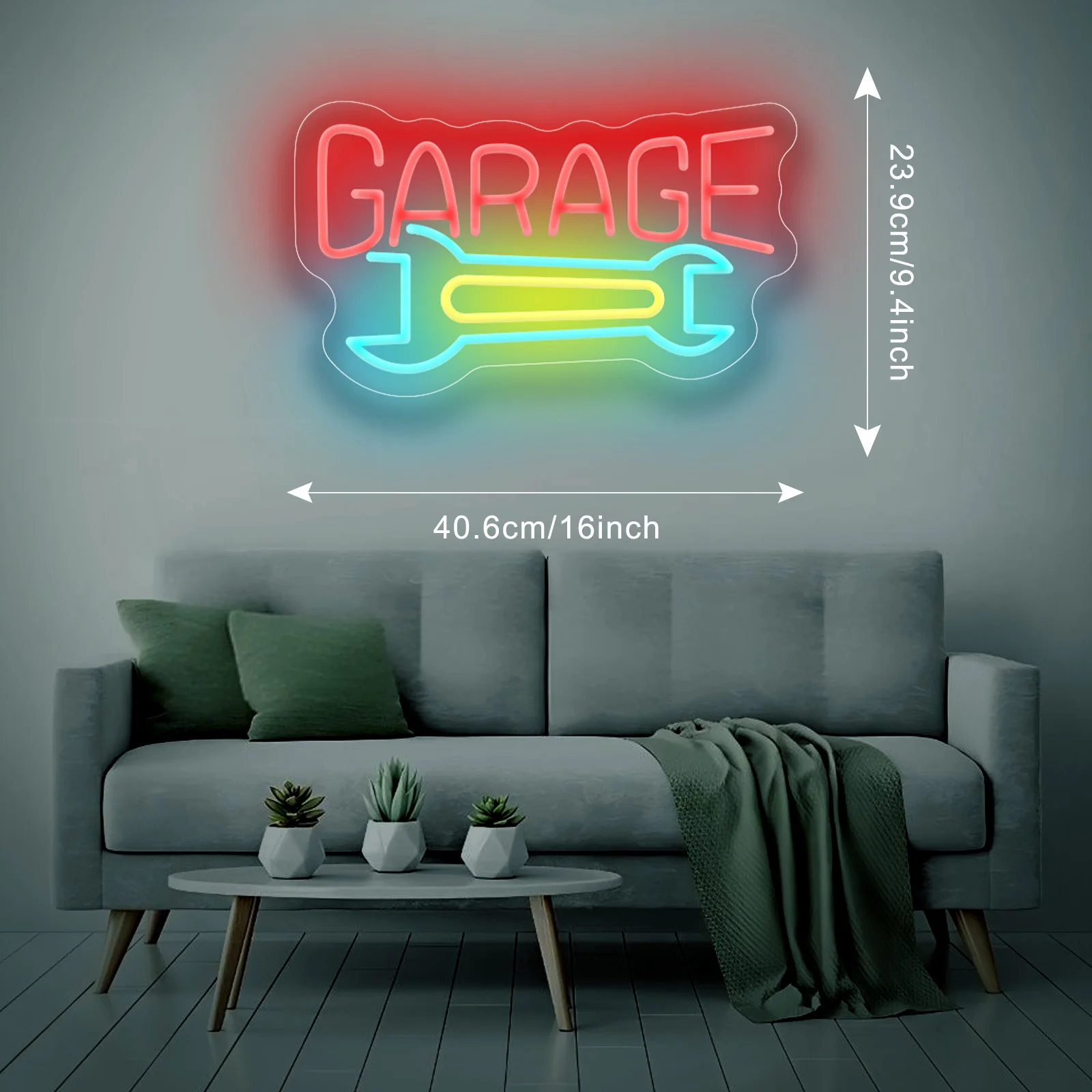 GARAGE светодиодная неоновая вывеска USB с регулируемой яркостью неоновая вывеска для Gameroom спальня бар гостиная подарок на день рождения украшение стены