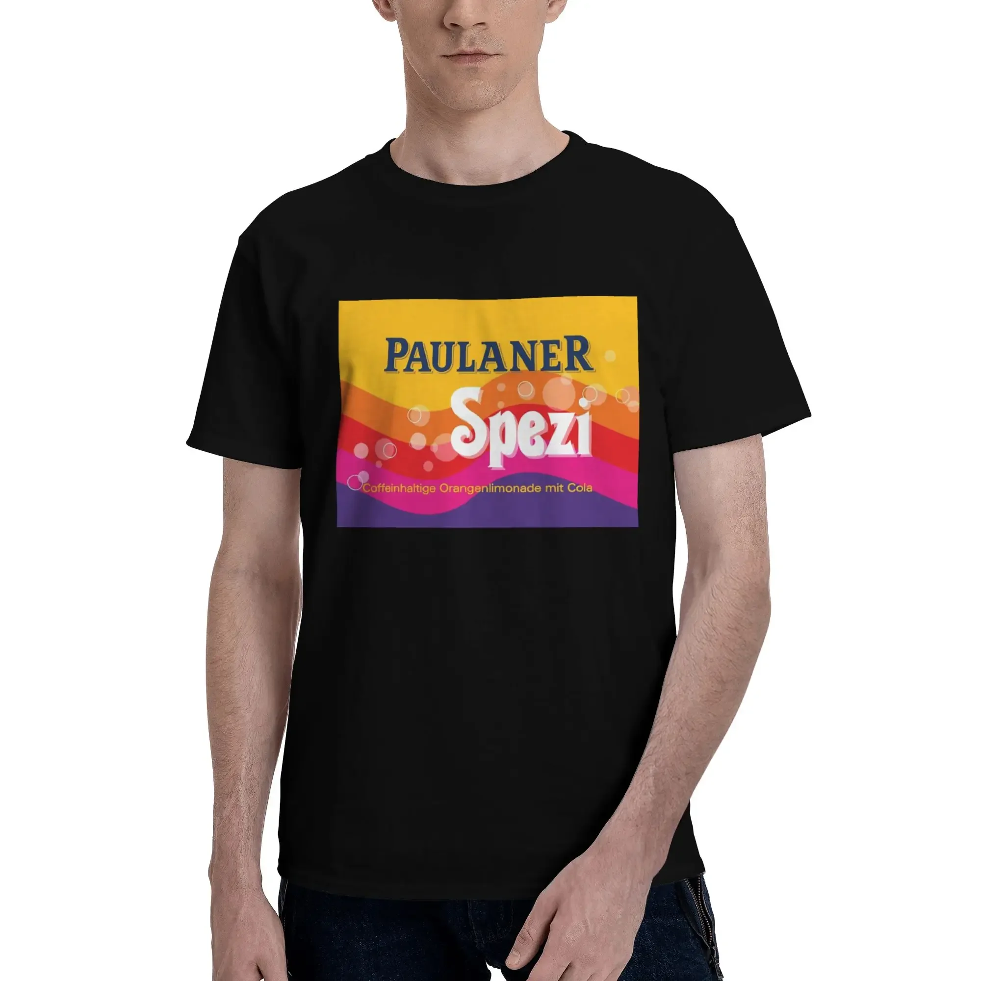 Paulaner Spezi munich 100% Cotton T-Shirt Men's Funny T Shirts Men Round Neck Short Sleeve S-6XL