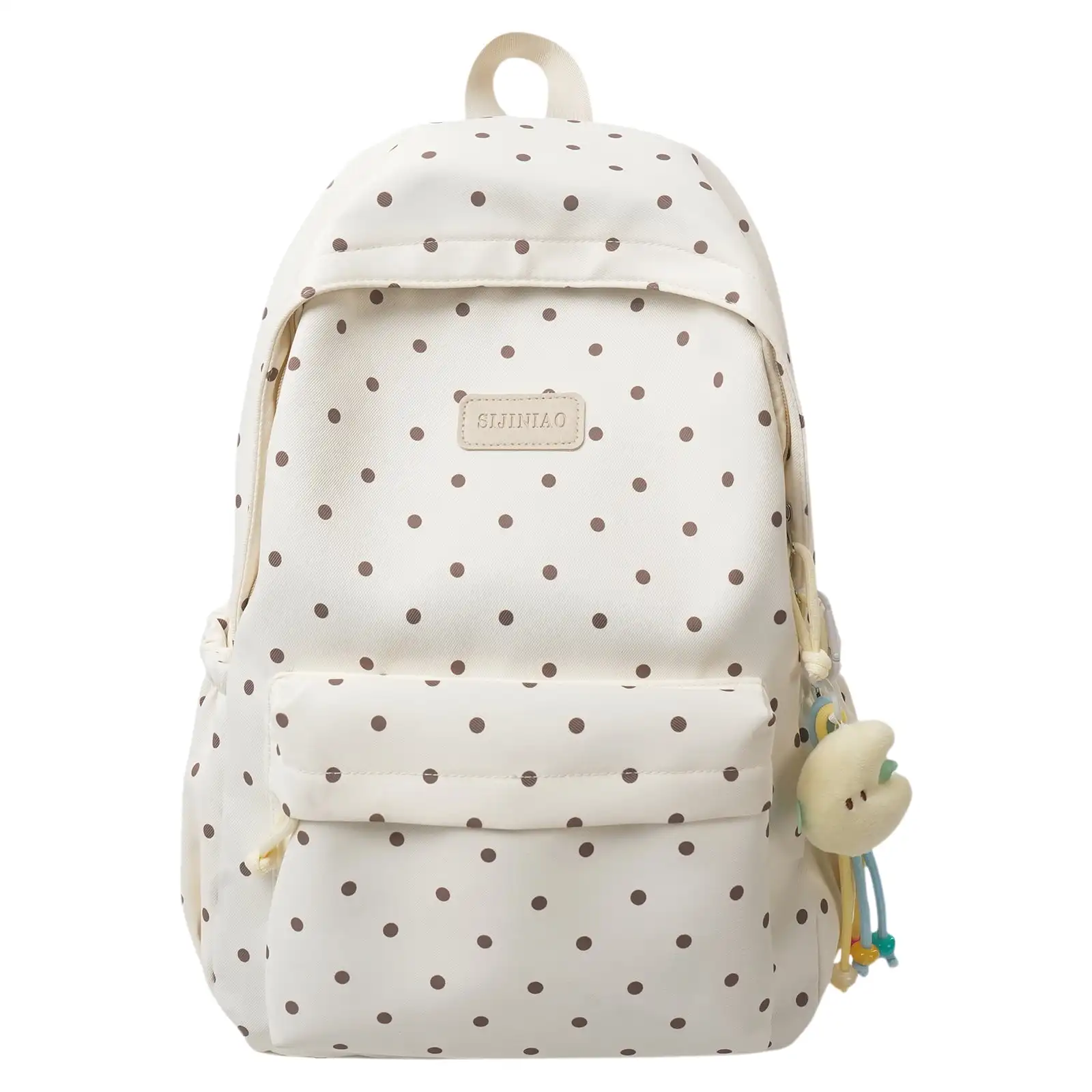 1 Pack Large Capacity Polka Dot Laptop Bookbag Lightweight Cute Backpack For Girls Elementary And Middle School Students Campus Storage