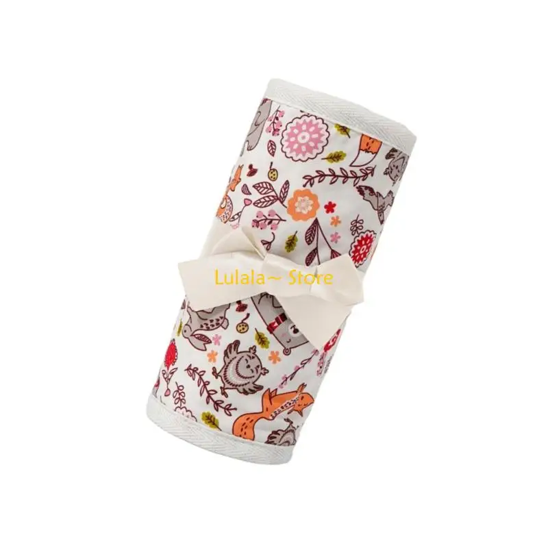 مجموعة Y4QA مكونة من 4 قطع قابلة للغسل في الغسالة، غطاء لقضبان سرير الأطفال الرضع من القطن المسامي، واقيات أمان لسرير الأطفال، #5