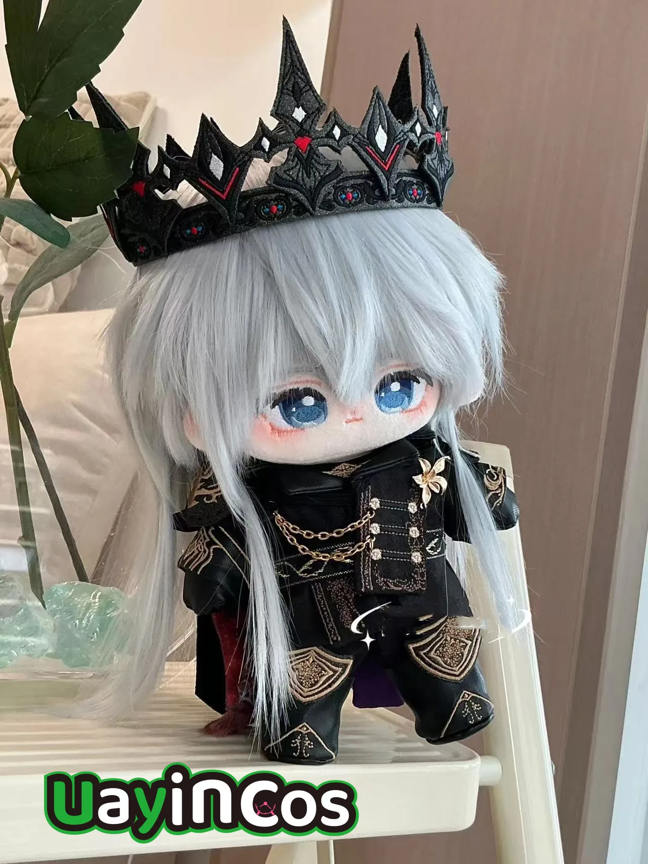 

20cm Doll Clothes Love and Deepspace Xavier Crown Shoes Cloak Belt Overcoat Suit Stuffed Plushies Doll Accessories Anime Toy Kid