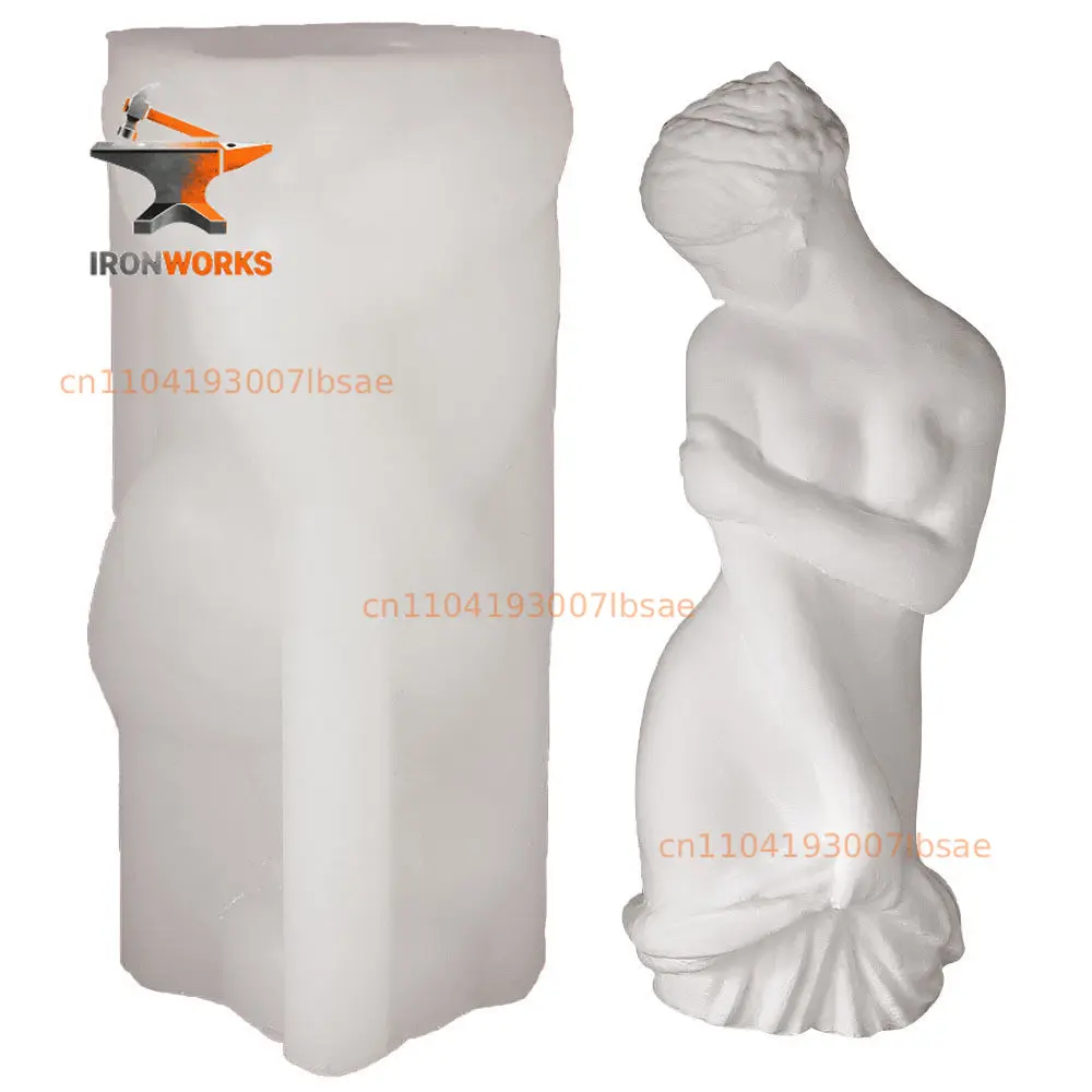 European statue human body diffused plaster like silicone mold scented candle silicone mold