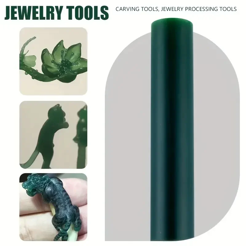 Yasumai Carving Wax Ring Tube Green Blue Round Tubes wax with hole for Ring, Hard Modeling Wax for Jewelry Casting Mold Kit