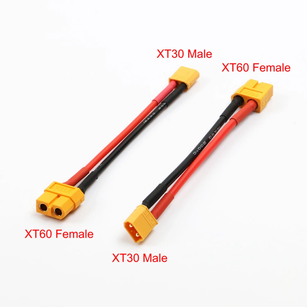 

XT60 to XT30 plug conversion cable For RC Lipo Battery Rc Drone Airplane Accessories Extend charging connection cable 14/16AWG