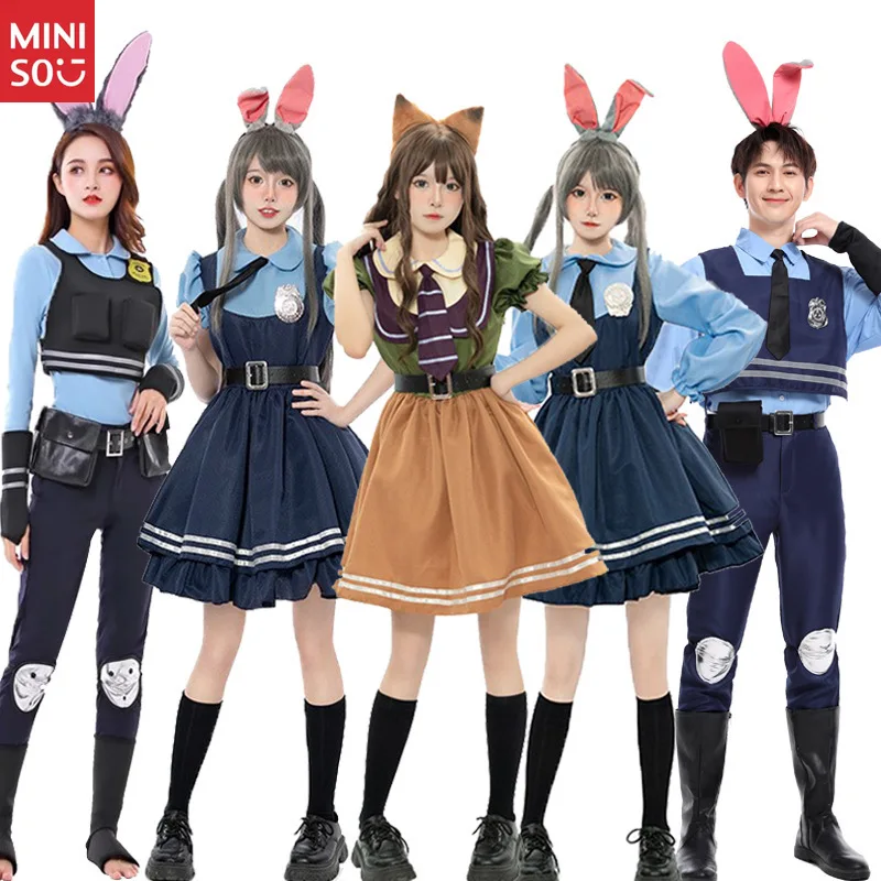 

Disney Zootopia Cartoon Animation Judy Nick Rabbit Police Officer Adult Men's and Women's Clothing