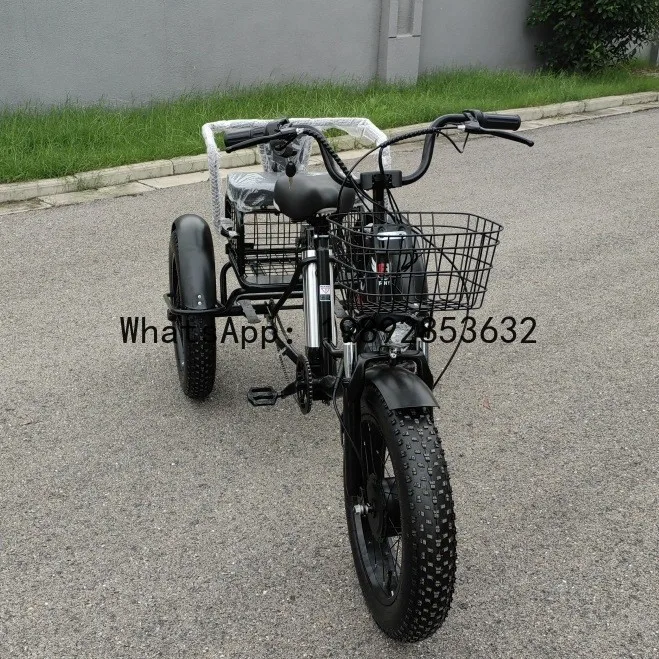 HYS snow vegetable basket truck with rear seat can carry people and cargo lithium battery tricycle