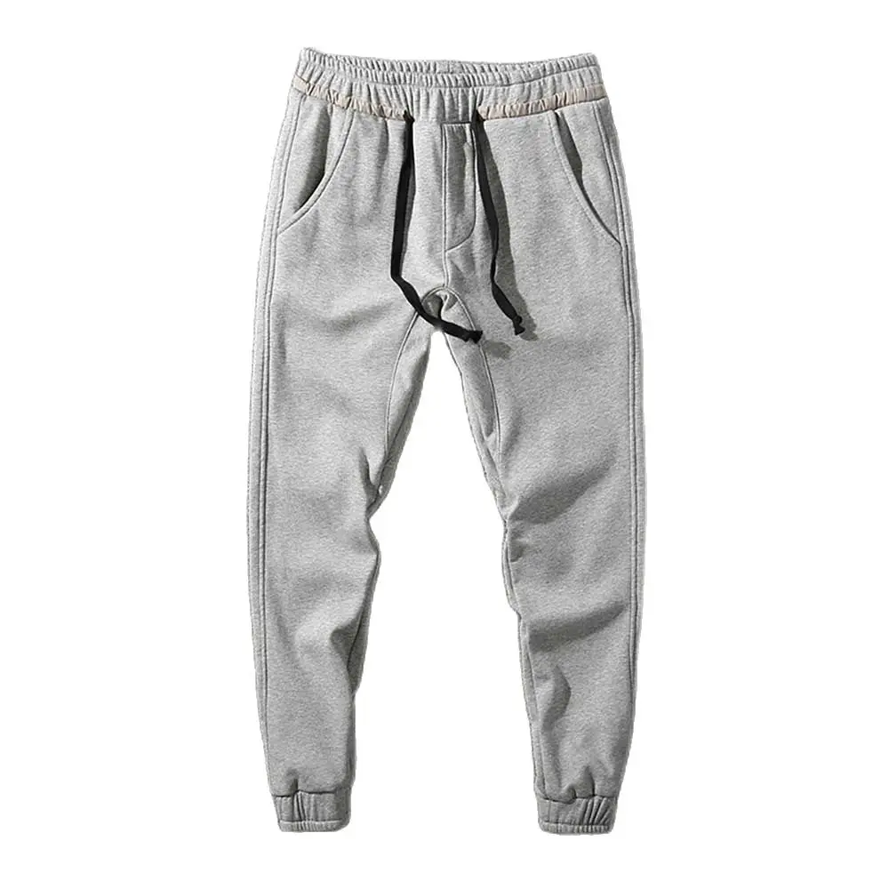 Spring Autumn Fleece Joggers Men's Casual Sweatpants Slim Fit Trousers Streetwear Cotton Skinny Track Pants Clothing