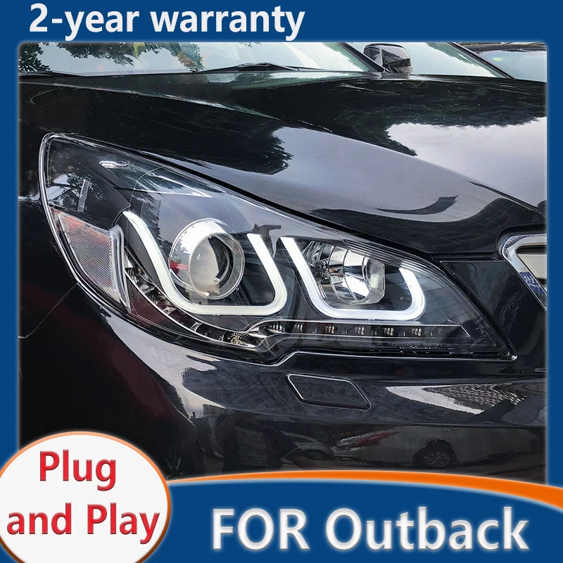

Head Lamp for Subaru Outback Headlights 2010-2017 Legacy LED Headlight Angel Eye DRL Hid Bi Xenon Auto Accessories