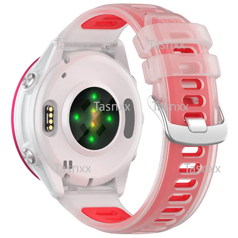 ل Garmin Forerunner 570 165 158 265 255 245 55 لون الحلوى هلام ساعة سيليكون حزام ماتي شفافة حزام الإصدار معصمه