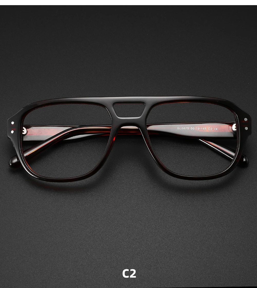 Mode Acetat Brille Rahmen für Männer Rezept Presbyopie Myopie Brillen Rahmen Frauen Luxus Marke Design Brillen – Detail 10