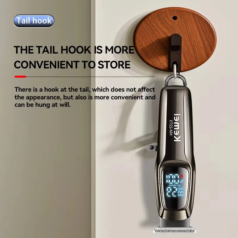 เครื่องตัดผมไฟฟ้า Kemei KM-2273 แบบชาร์จได้ ไร้สาย สำหรับช่างตัดผมมืออาชีพ เครื่องตัดผมสำหรับผู้ชาย