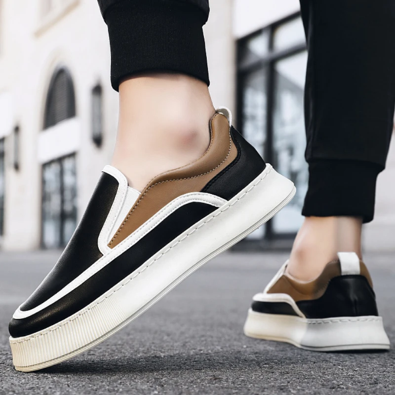 New Men's Vulcanized Shoes Luxury Walking Shoes for Men Breathable Comfortable Driving Business Casual Shoe Zapatillas De Hombre