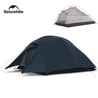 Naturehike Cloud Up 3 Camping Tent Waterproof Large Space Beach Shelter Tent Ultralight Nylon Hiking Travel Backpacking Tent