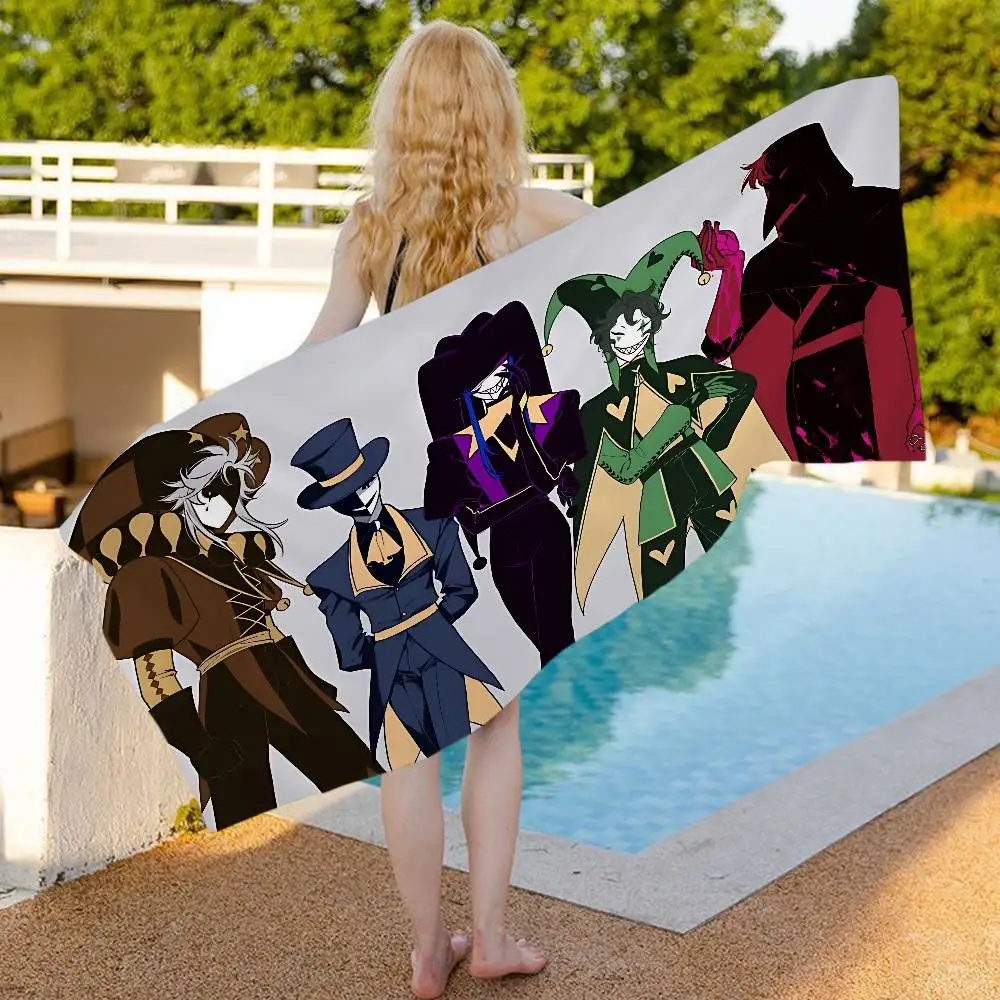 The Freak Circus Pierrot Big Microfiber Beach Towels Quick Dry Towel Sand Beach Towels Pool Towel for Travel Swim Pool Yoga