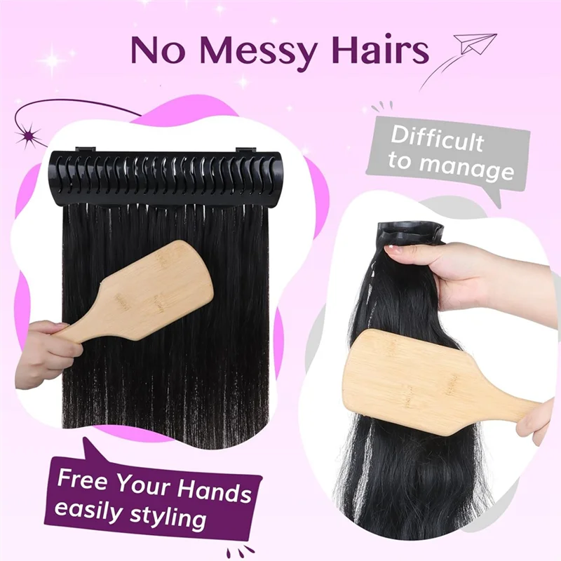 AA01-حامل وصلات الشعر لتصفيف الشعر، 4 أوضاع تركيب مع أداة، حامل وصلات الشعر مصمم للغسيل