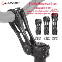 MTB Handlebar Stem 31.8mm Bicycle Power Stem Road Mountain Bike Table Adjustable Stem Cycling Bridge Rod 90/110/130MM Bike Parts