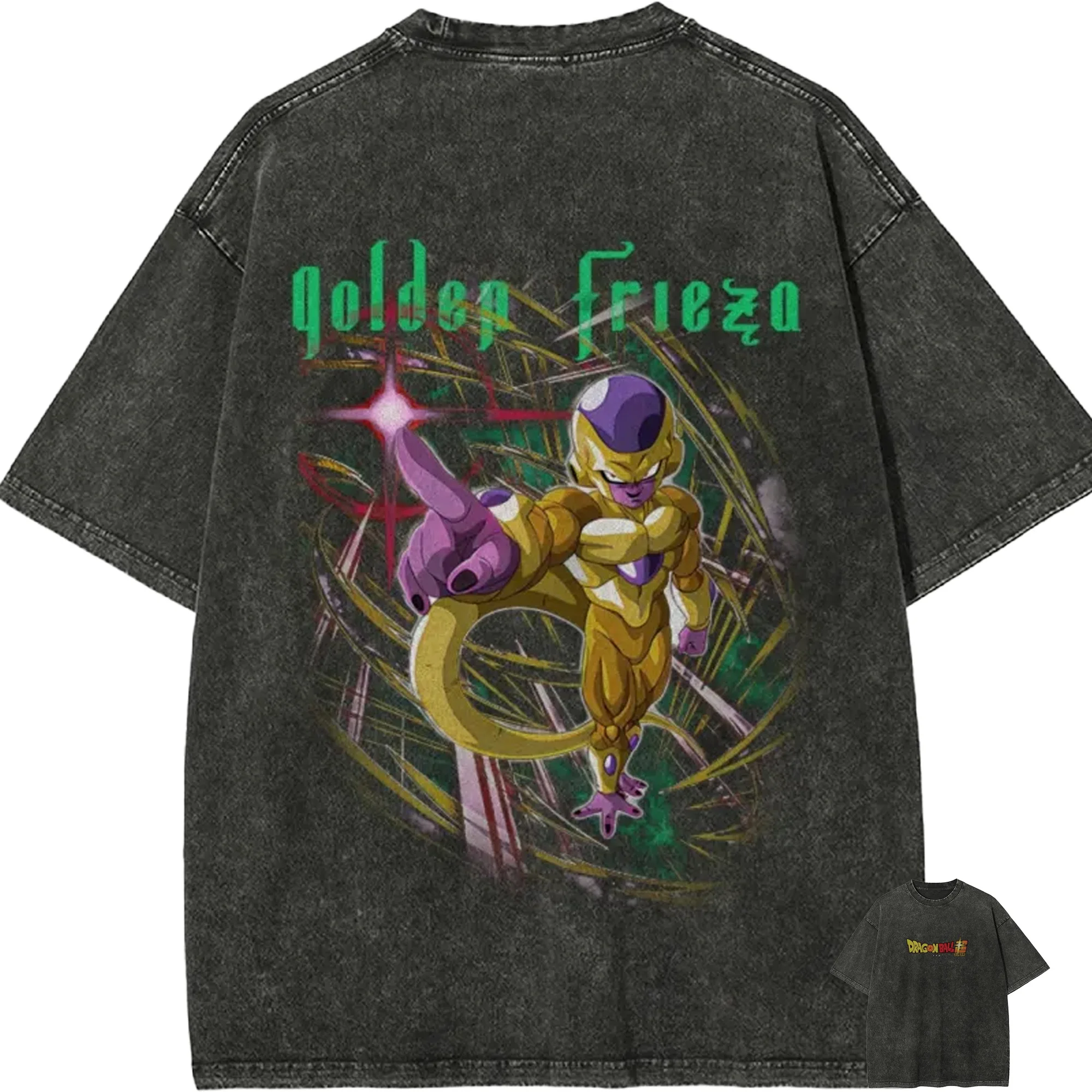 

Golden Frieza T Shirt Dragon Ball Super Anime Men Vintage Acid Wash Oversized Cotton Streetwear Evil Emperor Graphic Tees 2026