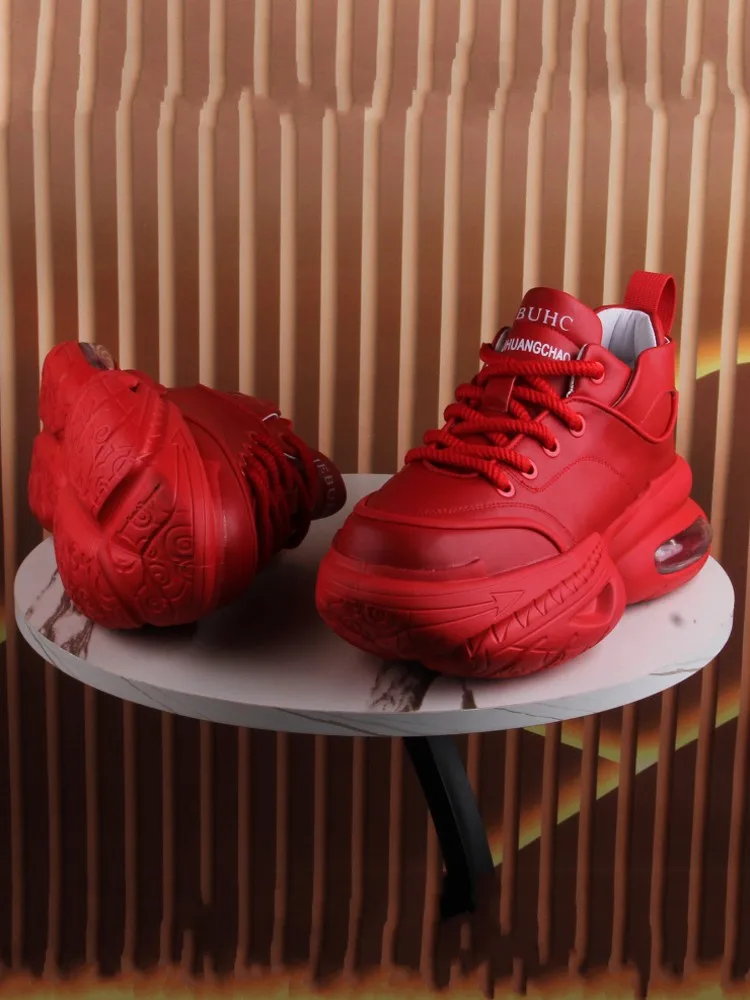 Spring Autumn Design Korean Style Mens Breathable Casual High Top Shoes Lace Up Versatile Men Footwear Fashion Platform Sneakers