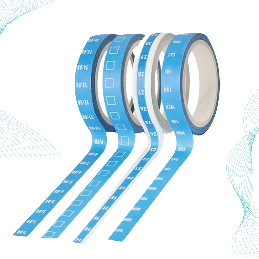 8pcs Time Management Tape Washi Masking For Weekly Daily Hourly Planning Schedule Organizer Scrapbooking Sticker