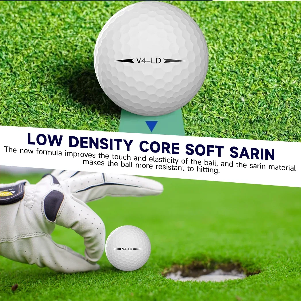 Caiton Pro Golf Balls - 4 Layers, DuPont Surlyn, Adds 30 Yards, Tournament Performance, Great Feel (12/6/3 Pack)