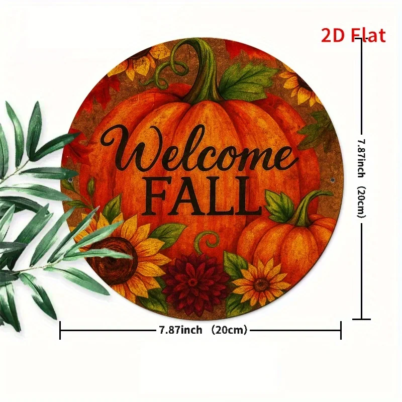 2D Flat, 2D Flat Printing, Round Festive Decorative Metal Sign Witch Is Coming Theme, 7. 8x7. 8 Inches, Perfect for Home, Kitche