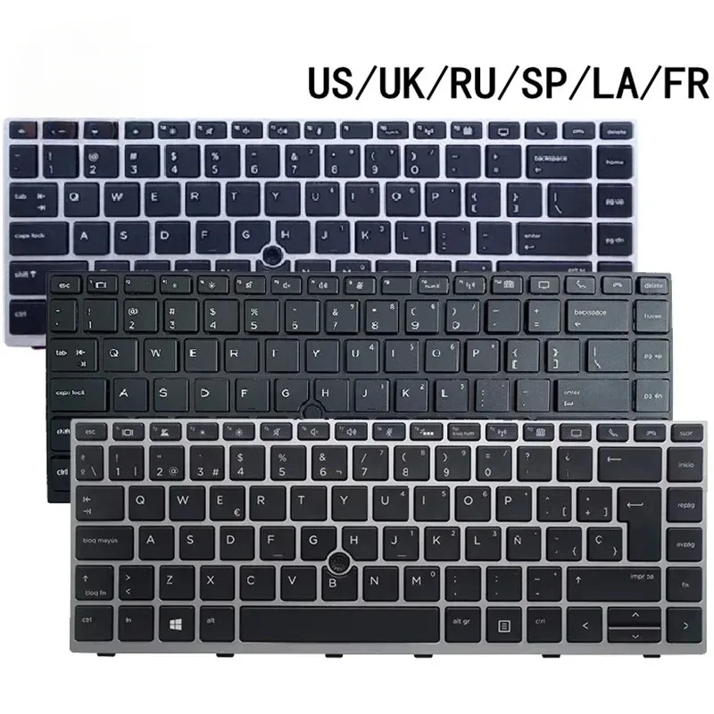 US/UK/RU/SP/LA/FR nuevo teclado de ordenador portátil para HP 745 840 846 848 G5 G6 Zbook 14U G5/G6 HSN-I13C-4 HSN-I17C-4 HSN-I24C-4 MT42 MT43