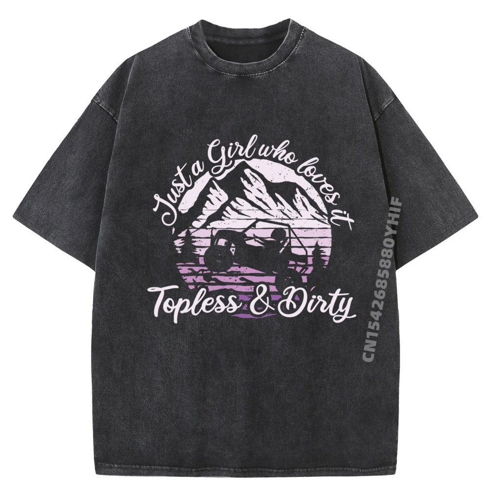 

Family Just A Girl Side By Printed On T Shirts Classic Luxury Designer Man Tops & Tees Graphic T-Shirt Retro Washed Shirt