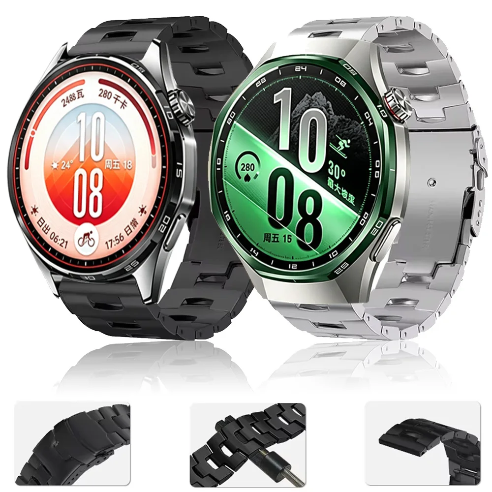 22mm Titanium Metal Strap For Huawei Watch GT7-6-5-4 GT7-6-5 Pro 46mm Amazfit Bip Max Balance 3 2 Lightweight Advanced Watchband