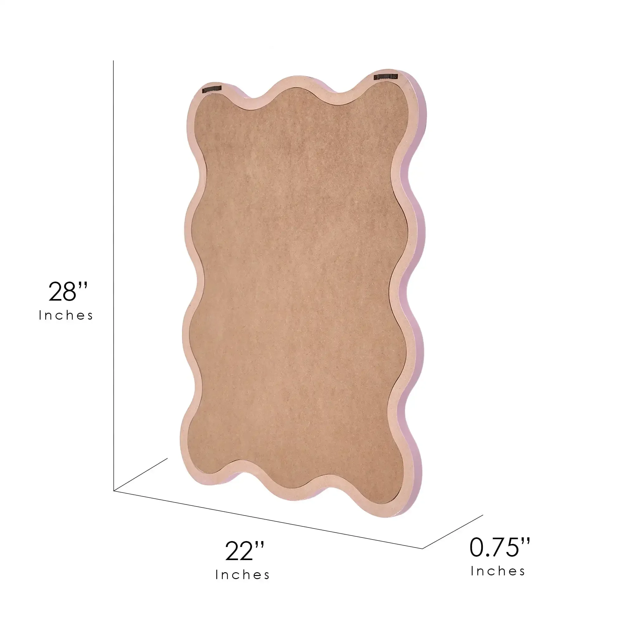 Espelho com moldura ondulada, lavanda - 22" x 28"