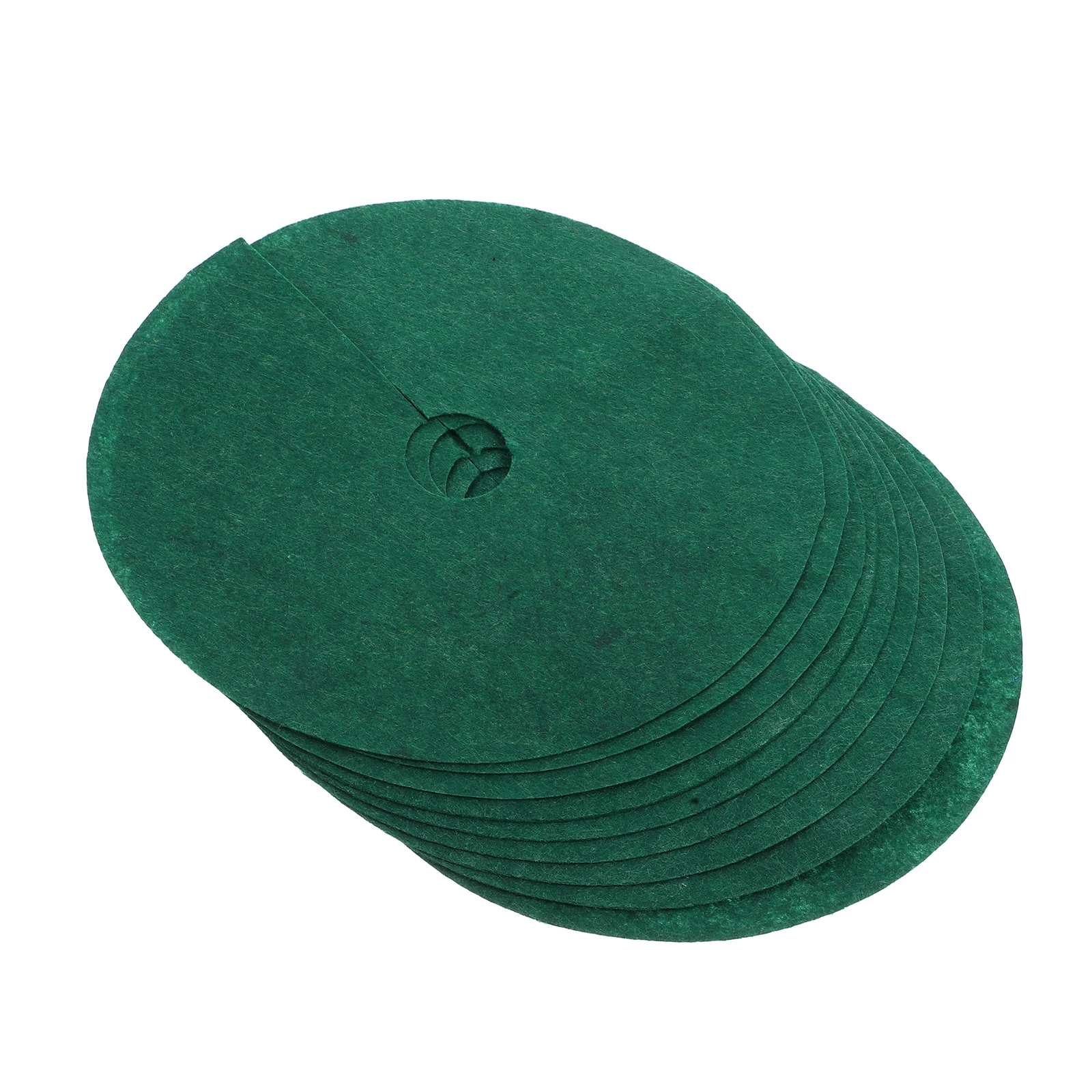 

10 Pcs Grass Cloth Fabric Root Barrier Non-woven Mulch Cover Rings Mat Garden