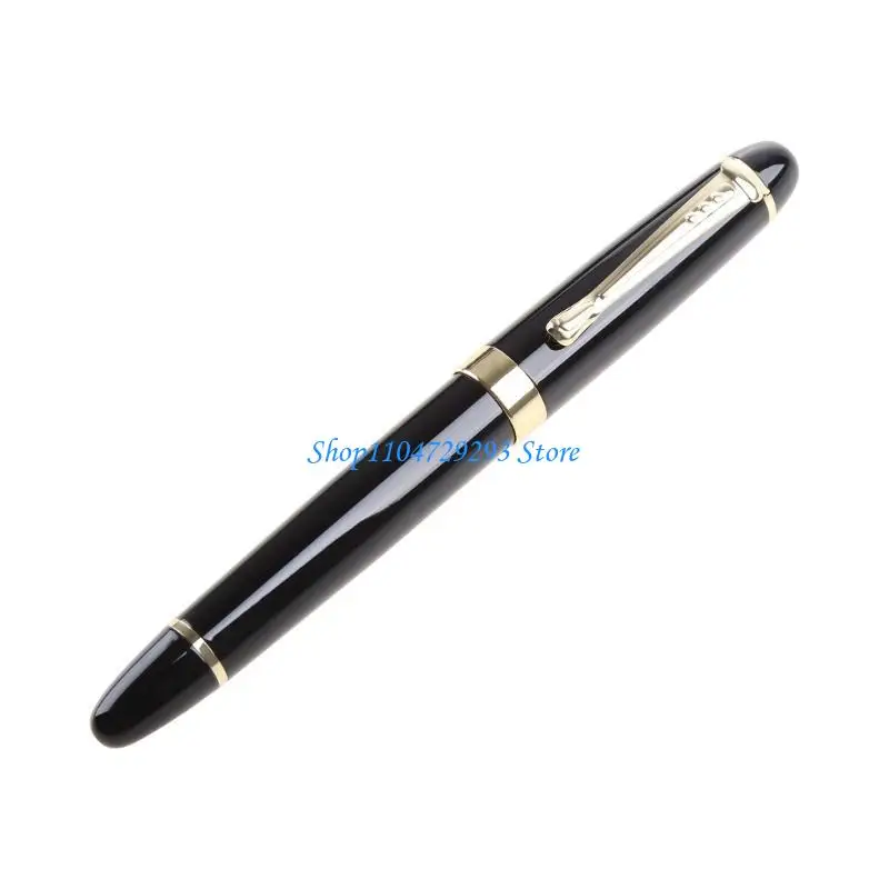 

Y2GD Jinhao X450 Black Nib Gold Trim Fountain Pen Nice Gift