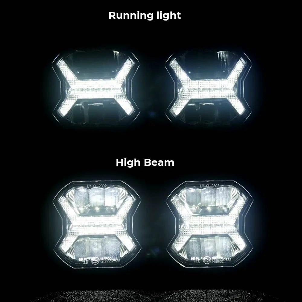 48W LED Off-road Work Light Spotlight White High Beam DRL For Jeeps SUV ATV Truck Tractor Trailers Engineering Vehicle