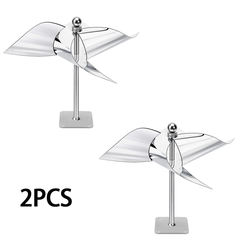 2pcs Stainless Steel Reflective Bird Scare Devices And Pigeons At Bay Garden