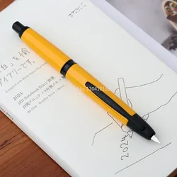 New MAJOHN A2 Press Fountain Pen Retractable Fine Nib 0.5mm Metal WIth Clip Ink Pen Writing Gift Set For Office School Supplies