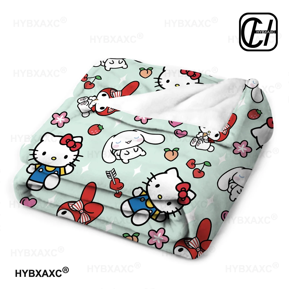 Zachte dekens voor volwassenen Sanrio Hello Kitty pluche deken laken cartoon airconditioning dutje deken lente pluizig dekbed