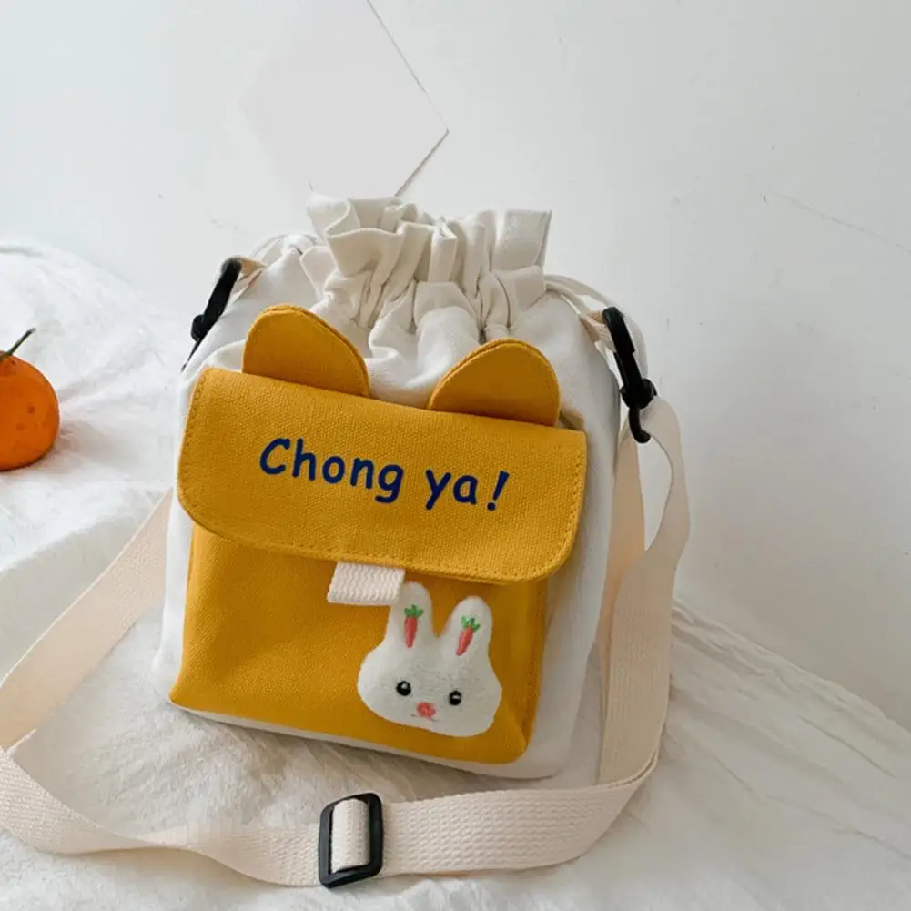 Adjustable Shoulder Strap Bag Cute Bunny Doll Crossbody Bag with Adjustable Strap Large Capacity for School Travel Commuting