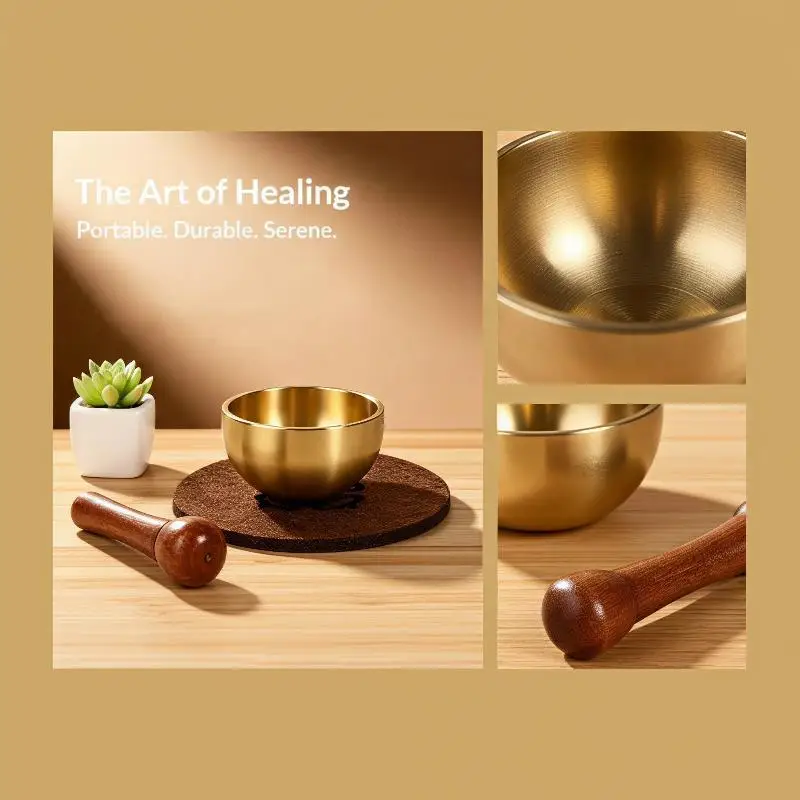 Original Intention Mini Brass Chant Bowl, Sound Bowl, Calming Hand Therapy