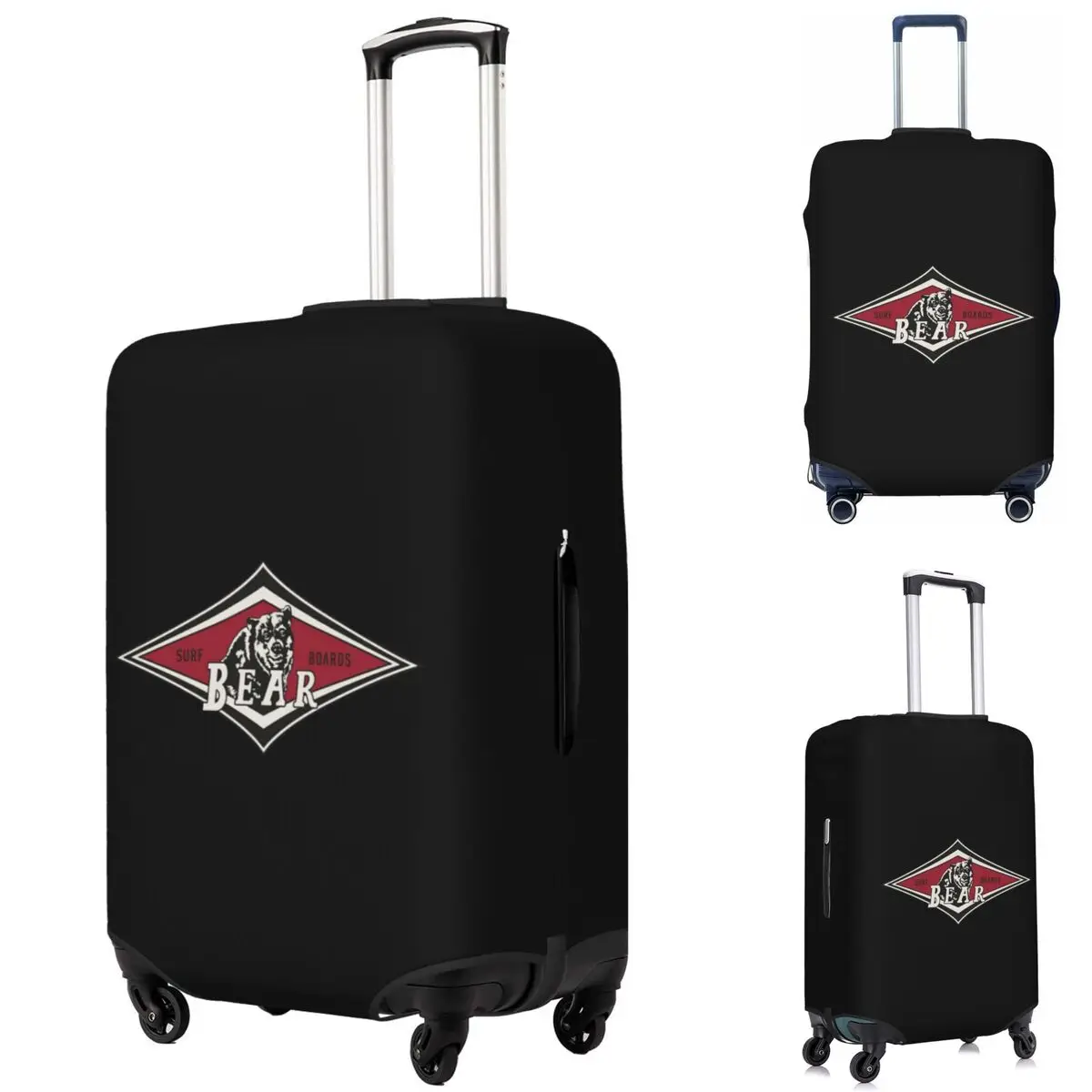 

Surfing Bear Big Wednesday Cult Surfboard Surf Logo Suitcase Cover Protection Elastic Trip Luggage Protector Covers 18-32 Inch