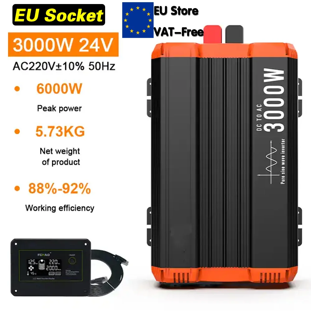 6000W Auto-Wechsel richter-zuverlässiger tragbarer 12V/24VDC zu 220VAC Konverter. Ideal für